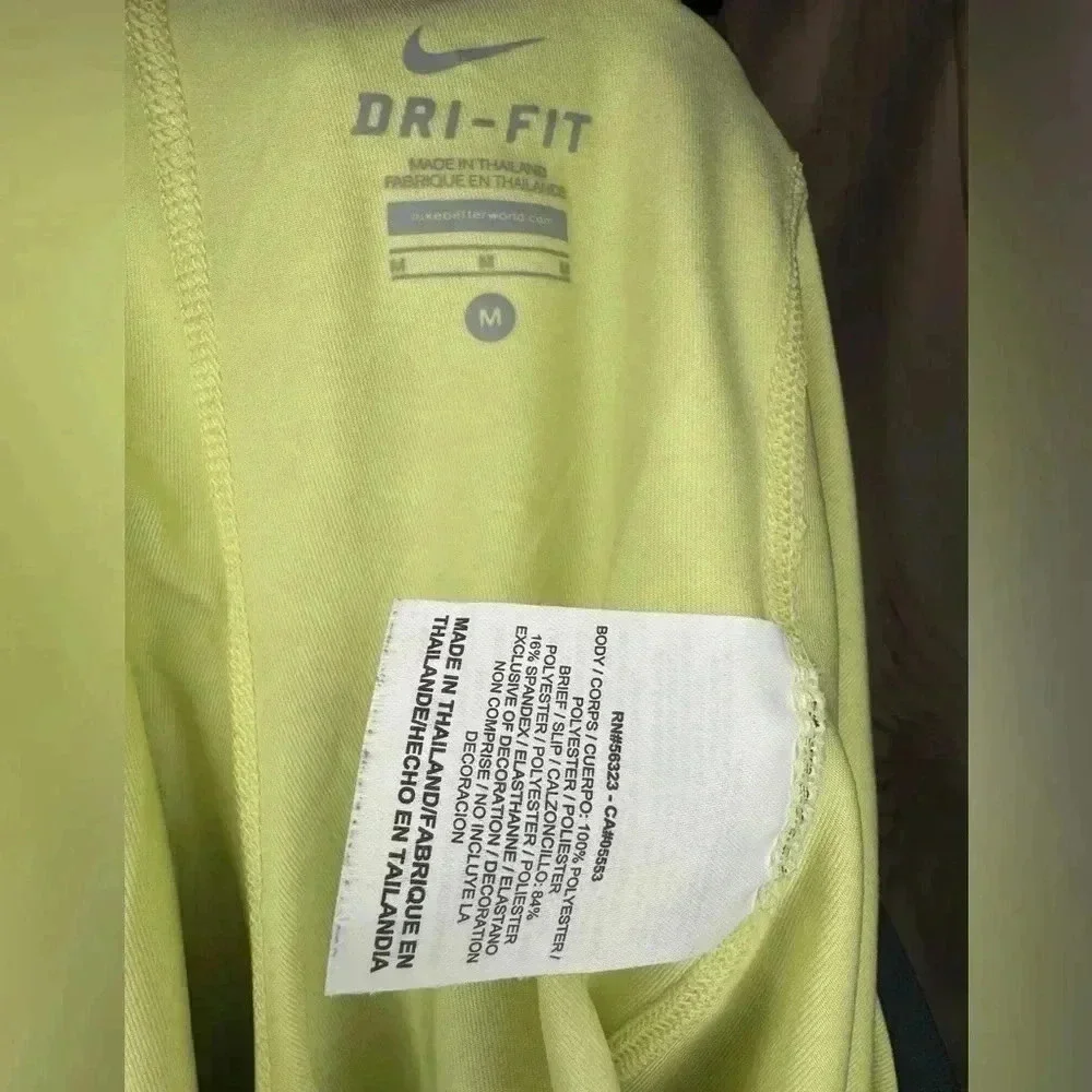 Nike Dri Fit‎ Mesh Athletic Running Lined Shorts Women’s Medium Blue Yellow